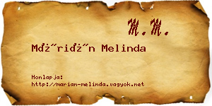 Márián Melinda névjegykártya