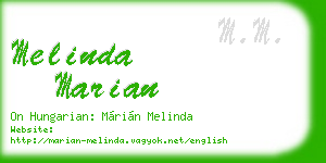 melinda marian business card